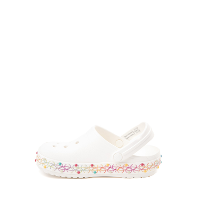 Alternate view of Crocs Crocband&trade; Stretch Lace Clog - Baby / Toddler - White / Multi