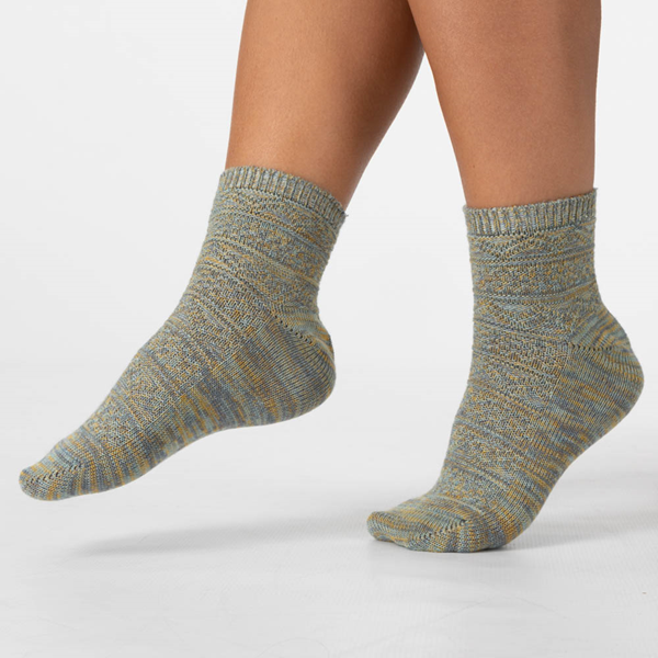 alternate view Womens Marled Knit Quarter Socks 5 Pack - MulticolorALT1
