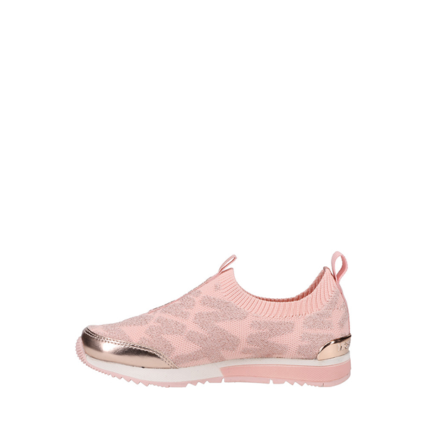 alternate view Michael Kors Allie Sock Slip On Athletic Shoe - Toddler - Rose GoldALT1