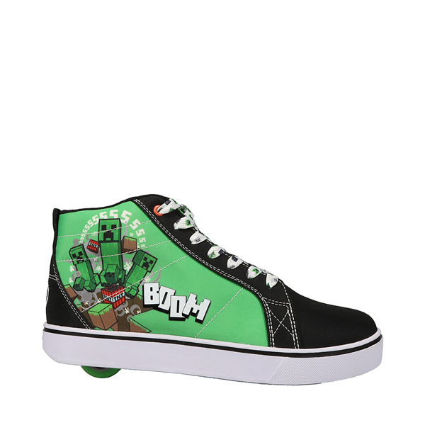 Main view of Mens Heelys x Minecraft Racer 20 Mid Skate Shoe - Black / Green