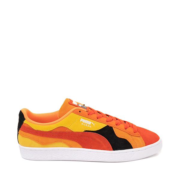 Mens PUMA Suede Camowave Athletic Shoe - Warm Earth / Clementine Pele Yellow