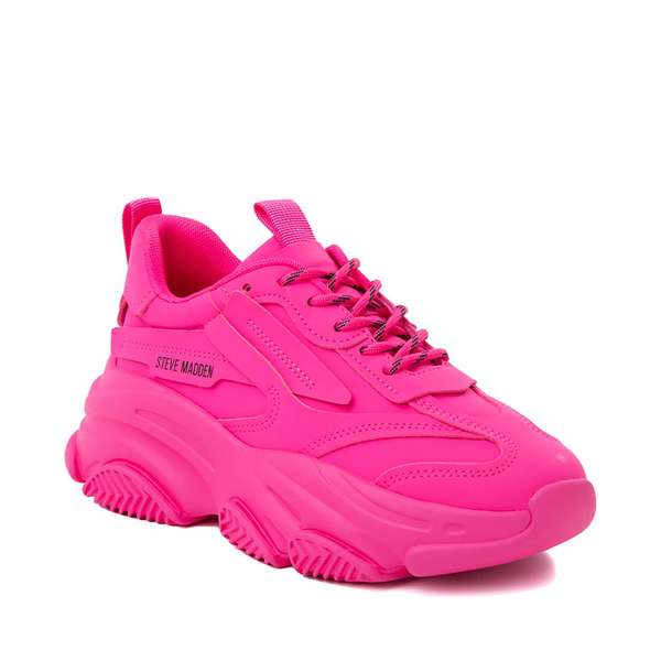 alternate view Womens Steve Madden Possession Platform Sneaker - Neon PinkALT5