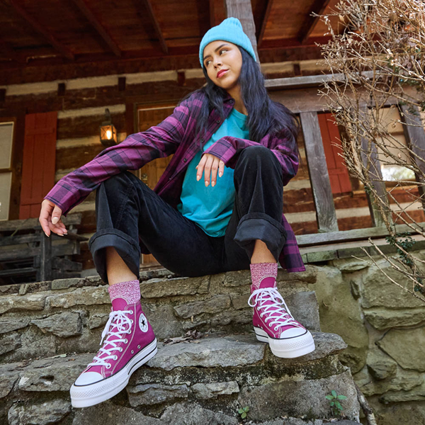 Womens Converse Chuck Taylor All Star Hi Lift Sneaker - Legend Berry |  Journeys