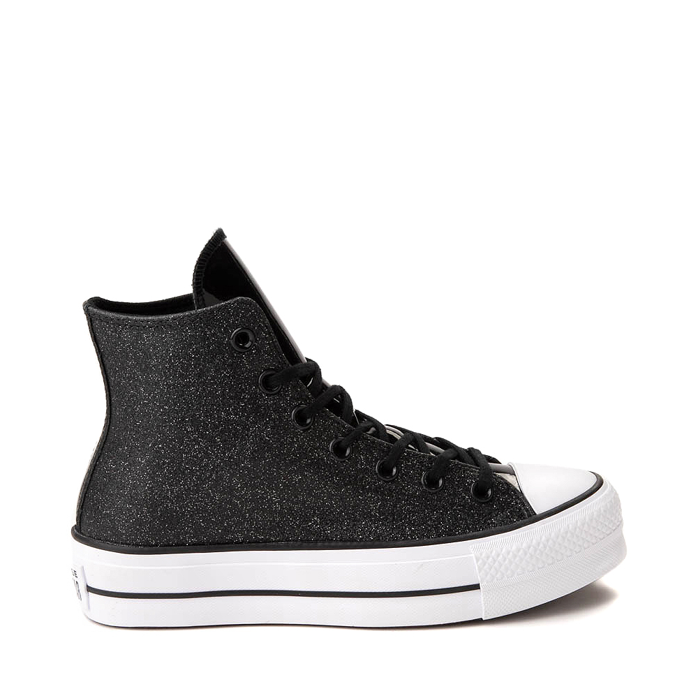Womens Converse Chuck Taylor All Star Hi Lift Sparkle Party Sneaker - Black