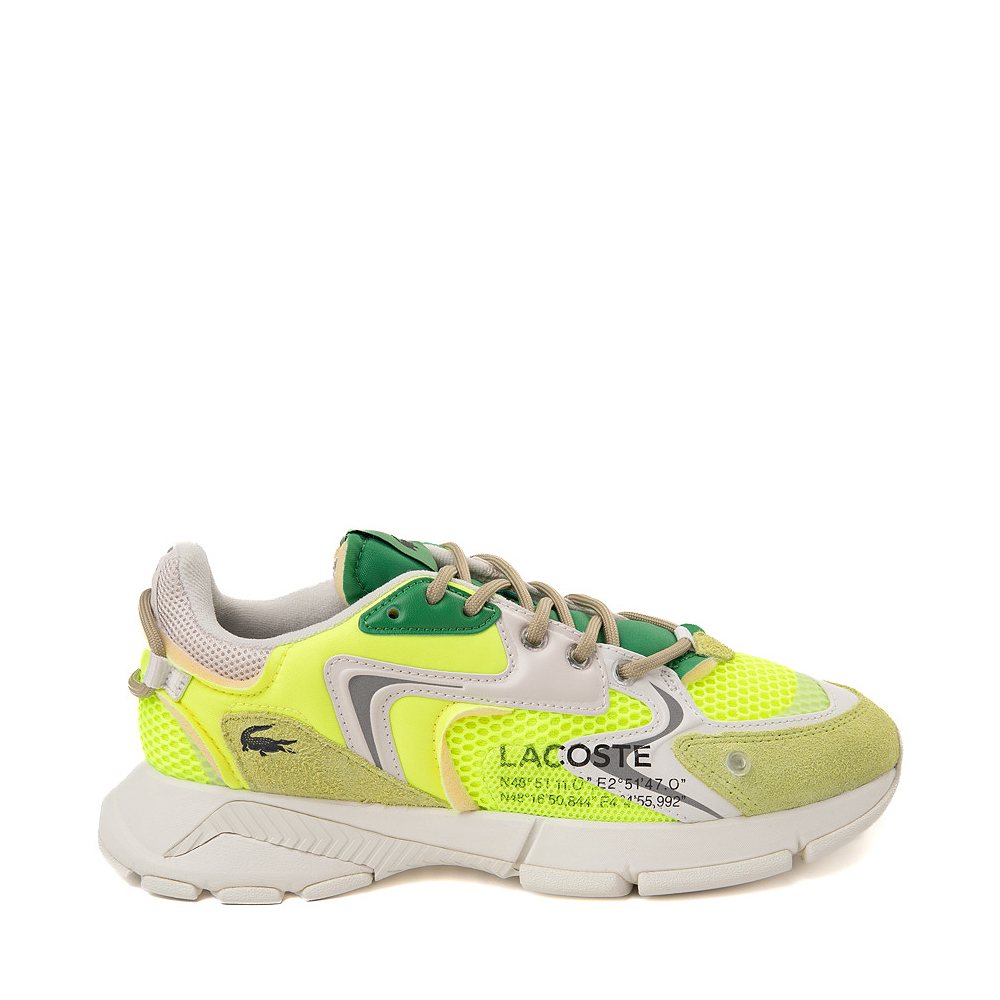 Mens Lacoste L003 Neo Athletic Shoe - Yellow / Off White / Green