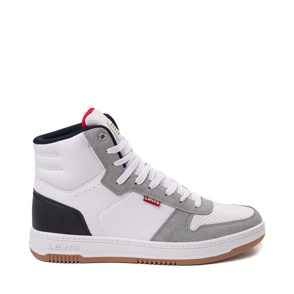Main view of Mens Levi's Drive Hi Casual Shoe - White / Navy / Red