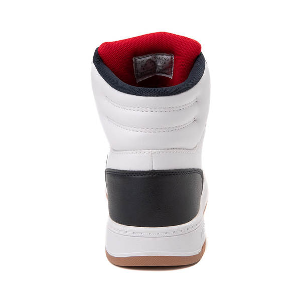 alternate view Mens Levi's Drive Hi Casual Shoe - White / Navy / RedALT4