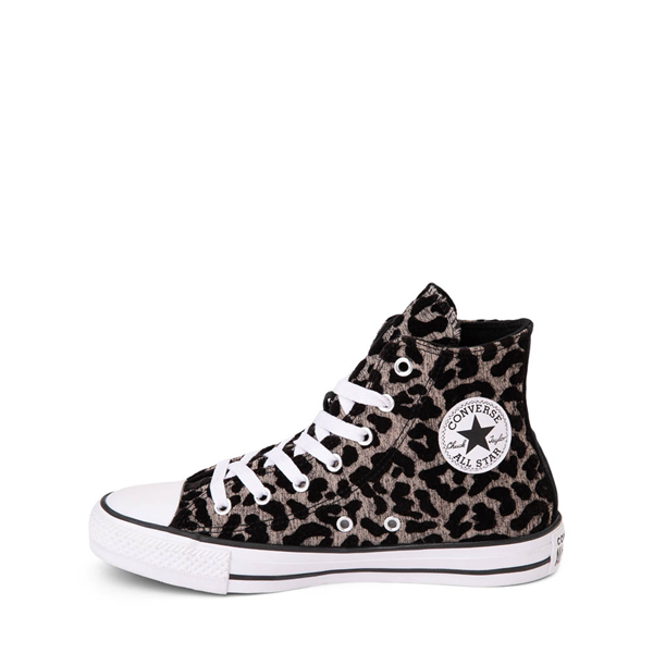 Converse Chuck Taylor All Star Hi Leopard Love Sneaker - Big Kid Light Fawn / Black