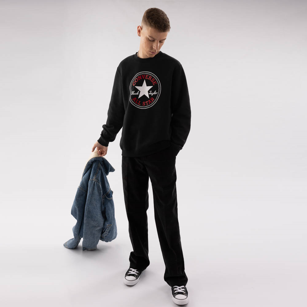 Converse Go-To All Black Sweatshirt - | Journeys Star Patch