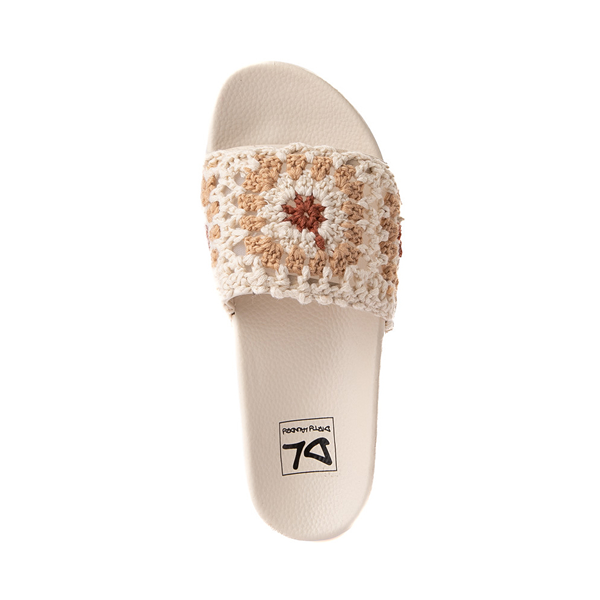 Womens Dirty Laundry Worble Crochet Platform Slide Sandal Cream