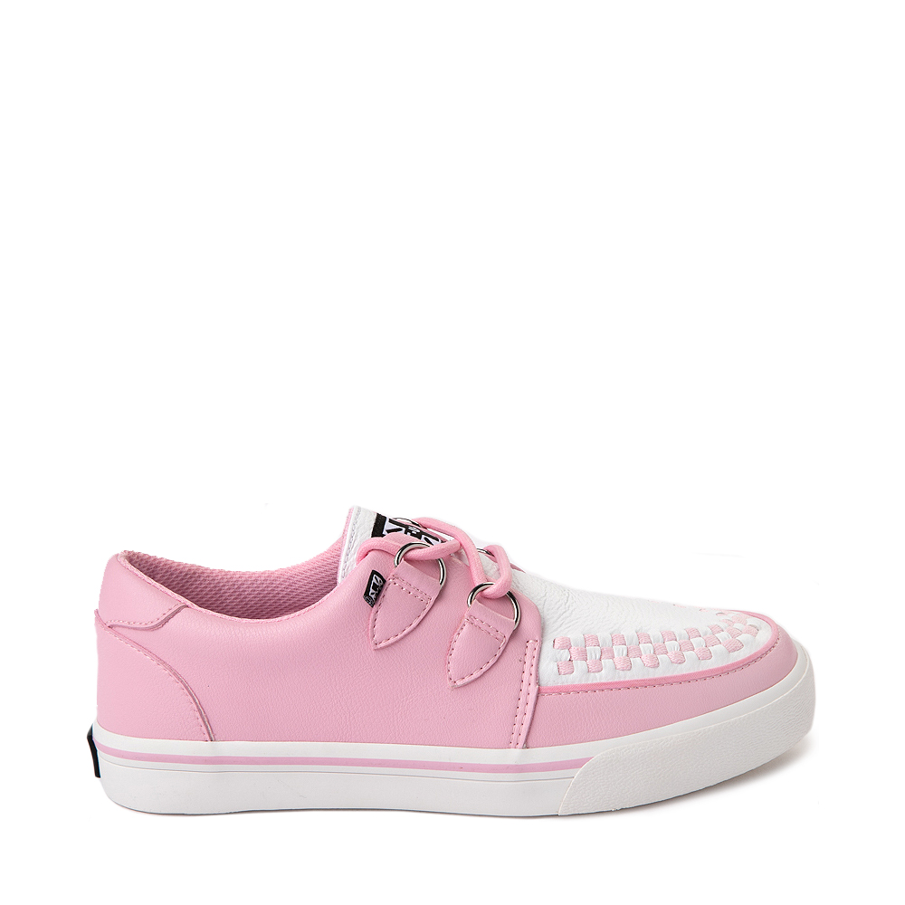 T.U.K. 2-Ring Creeper Sneaker - Pink / White