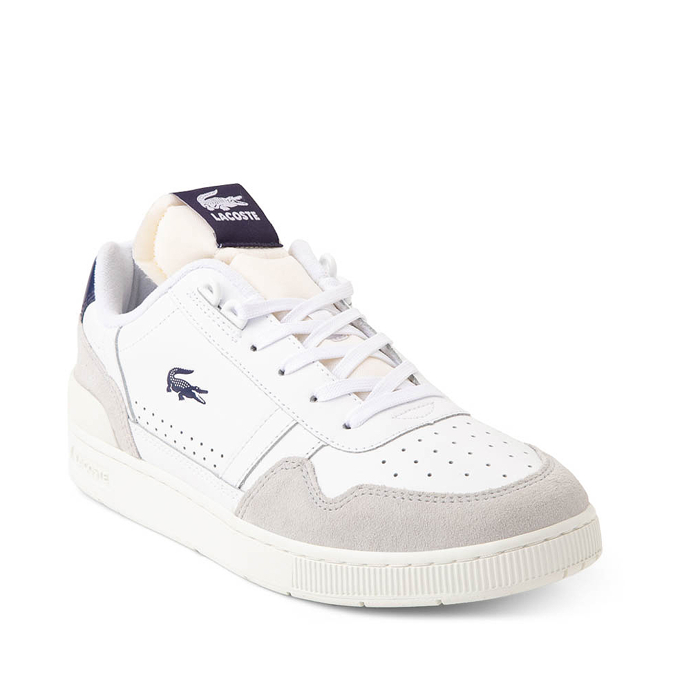 Mens Lacoste T-Clip Athletic Shoe - White / Navy | Journeys