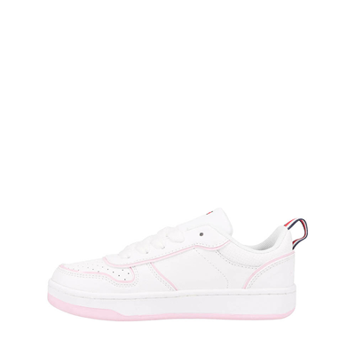 Alternate view of Tommy Hilfiger Cade Court Low Athletic Shoe - Little Kid / Big Kid - White / Pink