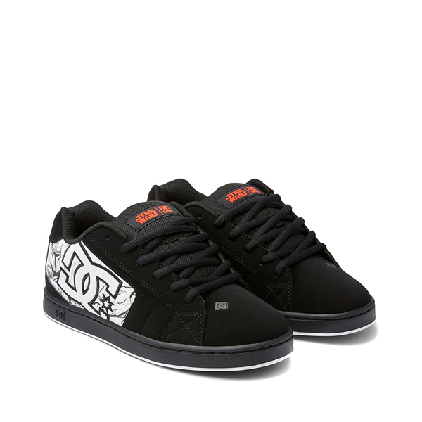 alternate view Mens DC x Star Wars™ Net Mandalorian Skate Shoe - Black / WhiteALT5