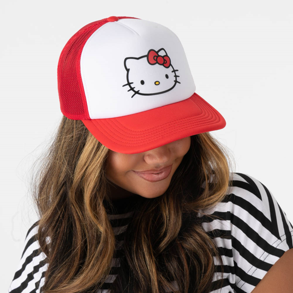 alternate view Hello Kitty® Trucker Hat - Red / WhiteALT2