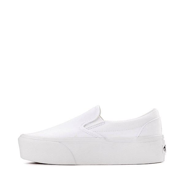 alternate view Vans Classic Slip-On Stackform Skate Shoe - White MonochromeALT1