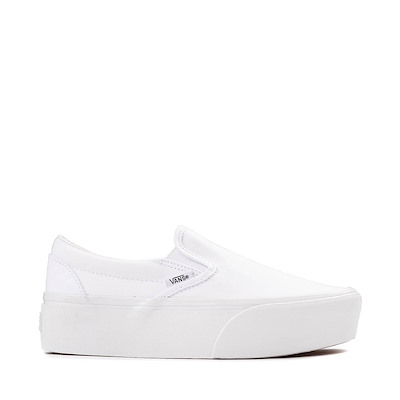 Vans Classic Slip-On Stackform Skate Shoe - White Monochrome
