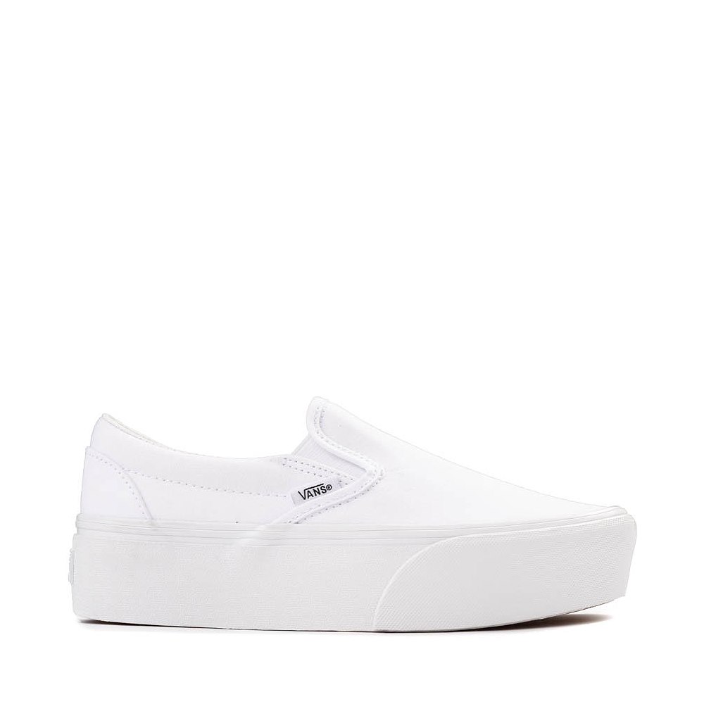 Vans Classic Slip-On Stackform Skate Shoe - White Monochrome