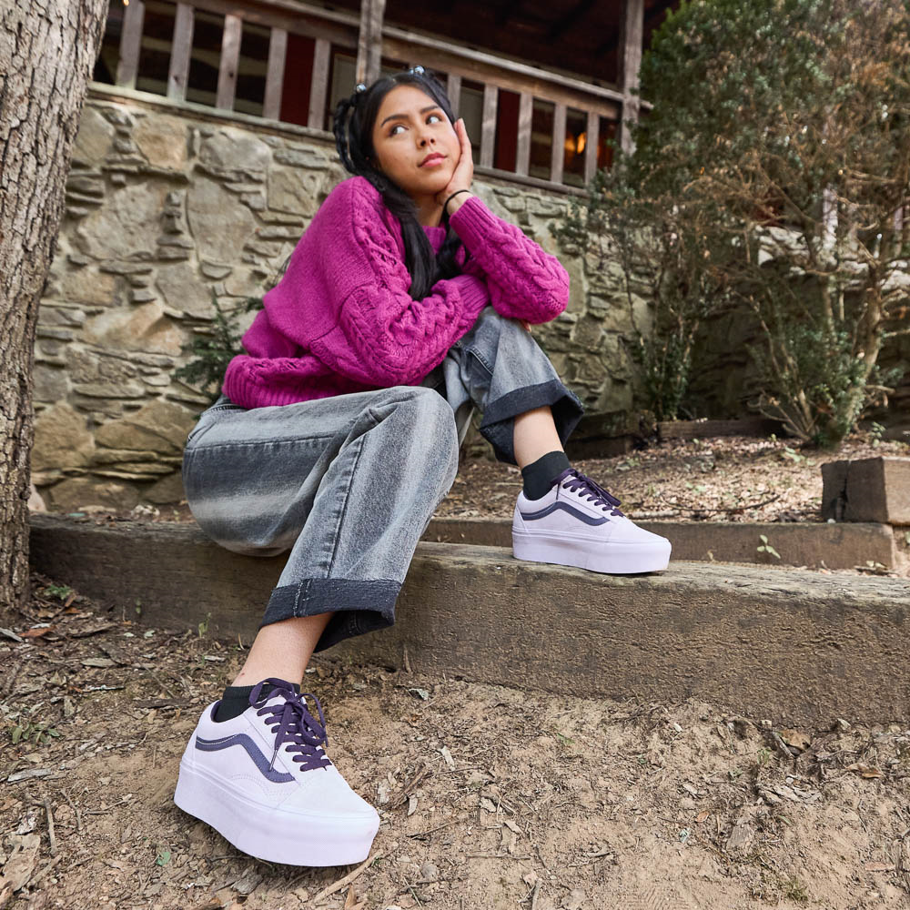 Purple vans outfit cheap