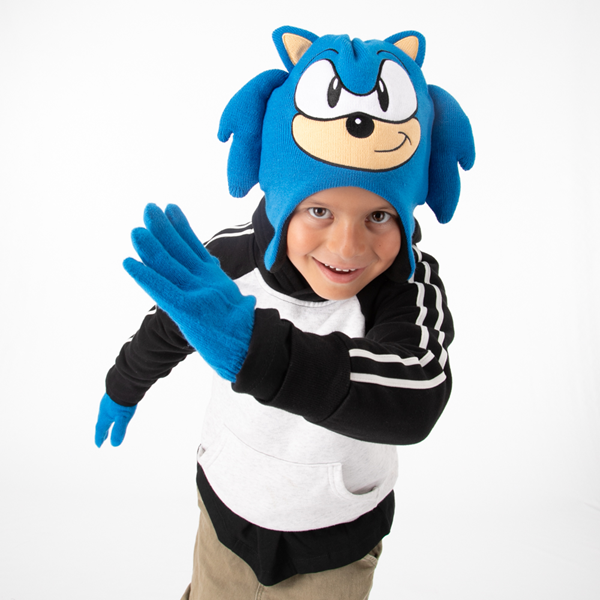 alternate view Sonic The Hedgehog™ Beanie Set - Little Kid - BlueALT2
