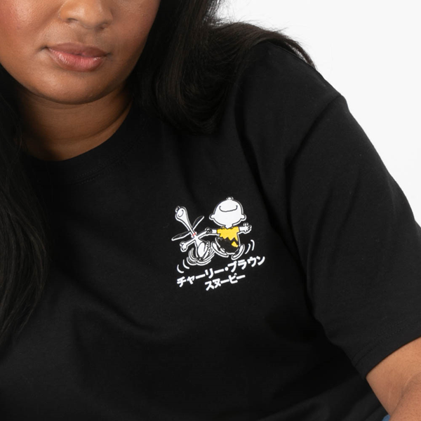 alternate view Peanuts Chuck And Snoopy Dance Tee - BlackALT3