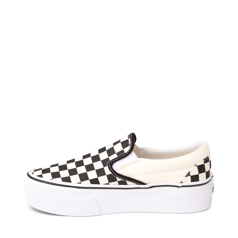 Vans Slip-On Stackform Checkerboard Skate Shoe - Black / White | Journeys