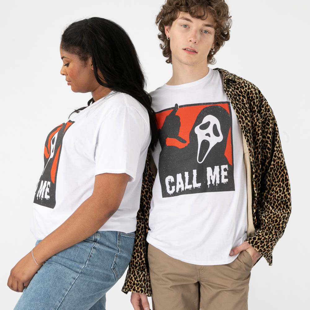 Ghost Face Call Me Tee - White