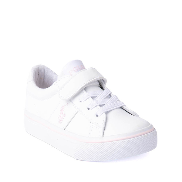alternate view Sayer PS Sneaker by Polo Ralph Lauren - Little Kid - White / Light PinkALT5