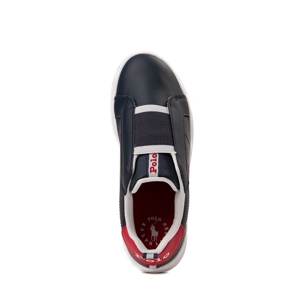 alternate view Heritage Court II Slip-On Sneaker by Polo Ralph Lauren - Big Kid - Navy / RedALT2