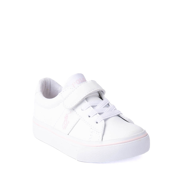 alternate view Sayer PS Sneaker by Polo Ralph Lauren - Baby / Toddler - White / Light PinkALT5