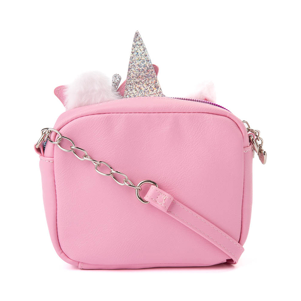 alternate view Unicorn Fuzzy Crossbody Bag - Bubblegum / MulticolorALT2