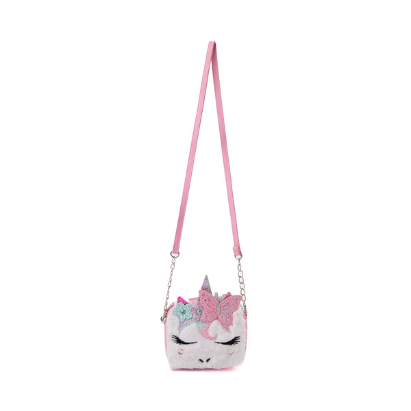 alternate view Unicorn Fuzzy Crossbody Bag - Bubblegum / MulticolorALT3