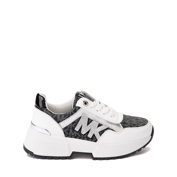 Main view of Michael Kors Cosmo Maddy Athletic Shoe - Little Kid / Big Kid - White / Black