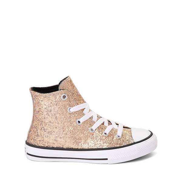 Converse Chuck Taylor All Star Hi Glitter Sneaker - Little Kid - Gold