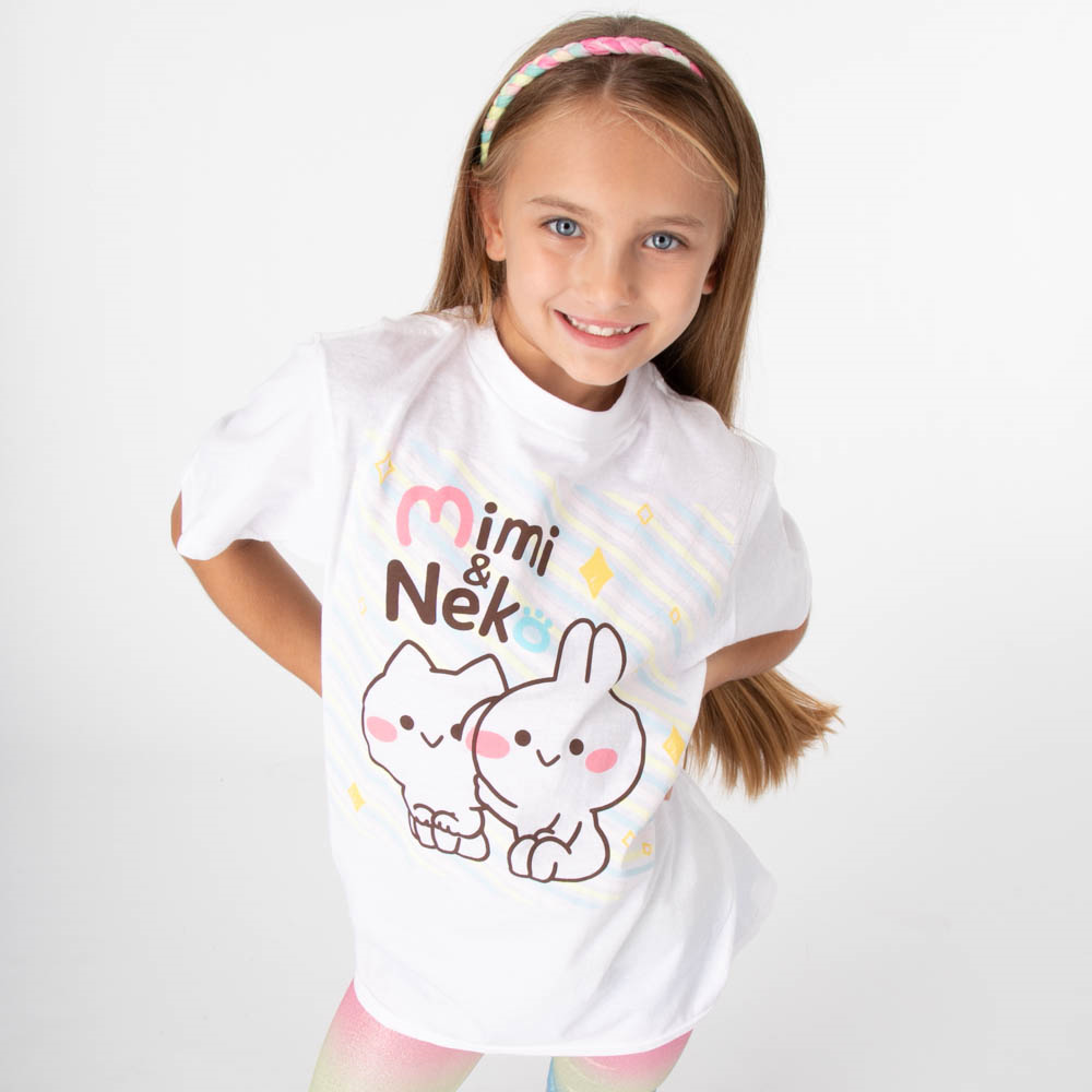 Mimi And Neko Tee - Little Kid / Big Kid - White