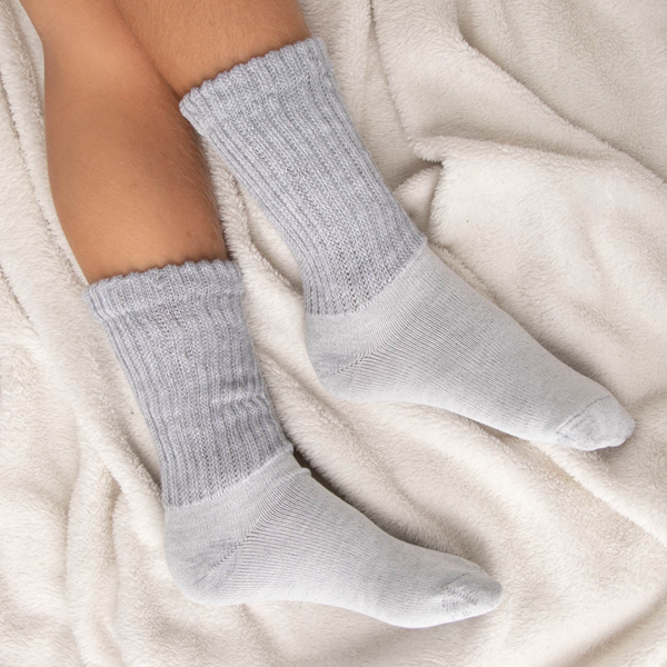 alternate view Slouch Socks 3 Pack - Little Kid - Black / White / GrayALT2