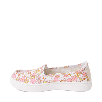 Alternate view of Womens Roxy Minnow Plus Slip On Casual Shoe - White / Floral