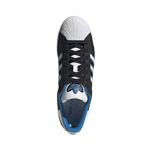 alternate view adidas Superstar Athletic Shoe - Core Black / Cloud White / Bright BlueALT2