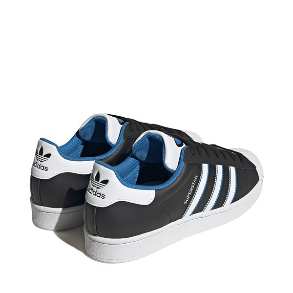 alternate view adidas Superstar Athletic Shoe - Core Black / Cloud White / Bright BlueALT4