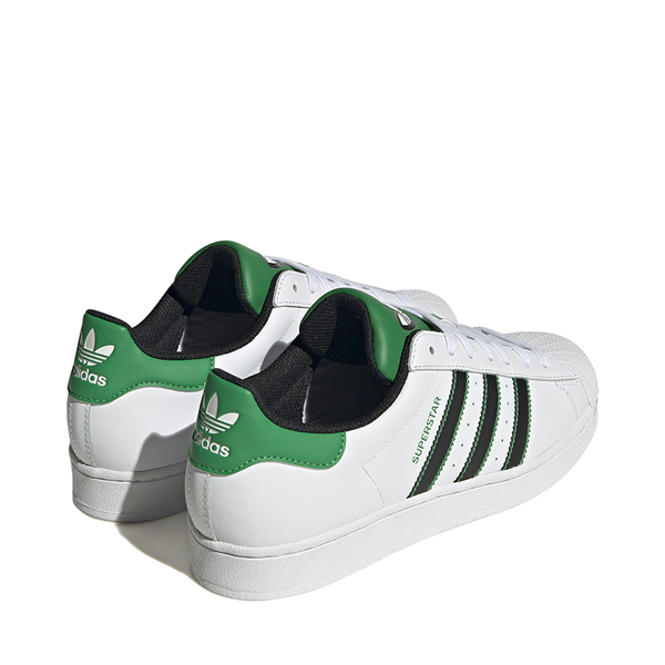 alternate view adidas Superstar Athletic Shoe - Cloud White / Core Black / GreenALT4