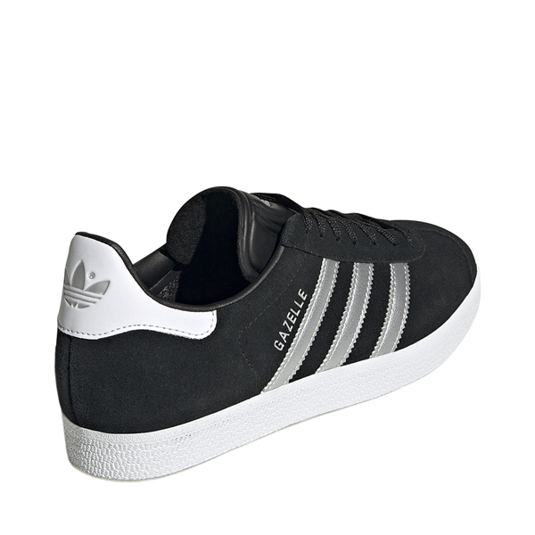 alternate view Womens adidas Gazelle Athletic Shoe - Core Black / Silver Metallic / Cloud WhiteALT4