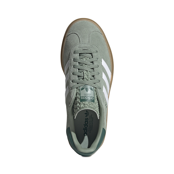 alternate view Womens adidas Gazelle Bold Athletic Shoe - Silver Green / Cloud White / Collegiate GreenALT2