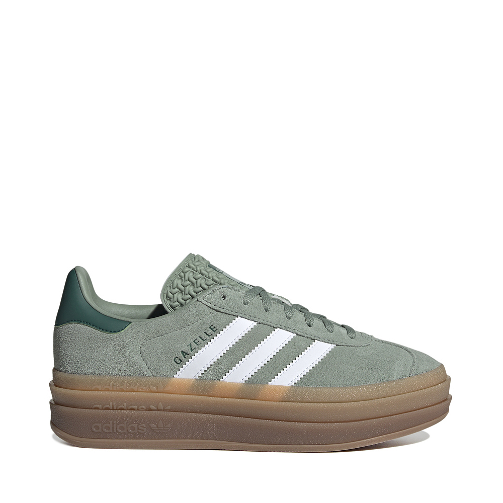 Womens adidas Gazelle Bold Athletic Shoe - Silver Green / Cloud White / Collegiate Green