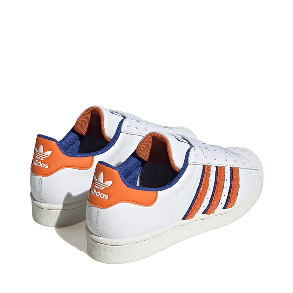 alternate view Womens adidas Superstar Athletic Shoe - Cloud White / Orange / Royal BlueALT4