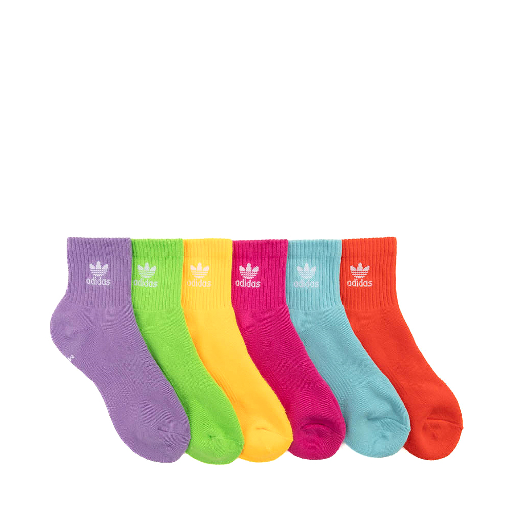 adidas Trefoil Quarter Socks 6 Pack - Multicolor