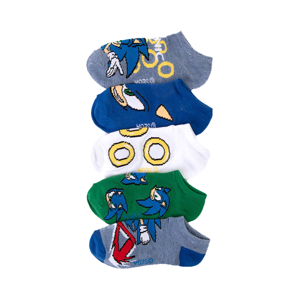 alternate view Sonic the Hedgehog™ Footie Socks 5 Pack - Little Kid - BlueALT1