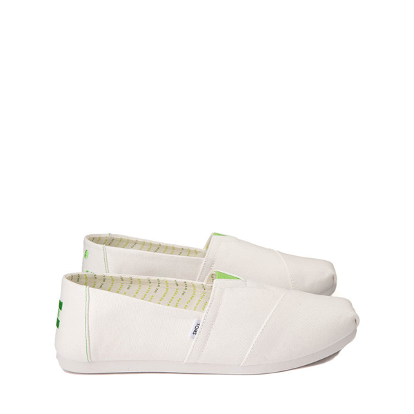 Main view of Mens TOMS Wear Good Alpargata Slip On Casual Shoe - White