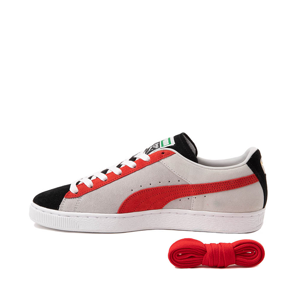 alternate view Mens PUMA Suede Iconix 23 Athletic Shoe - Cool Light Gray / For All Time RedALT1