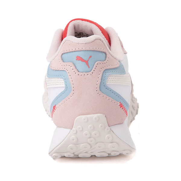 alternate view Womens PUMA Blacktop Rider Athletic Shoe - White / Frosty PinkALT4
