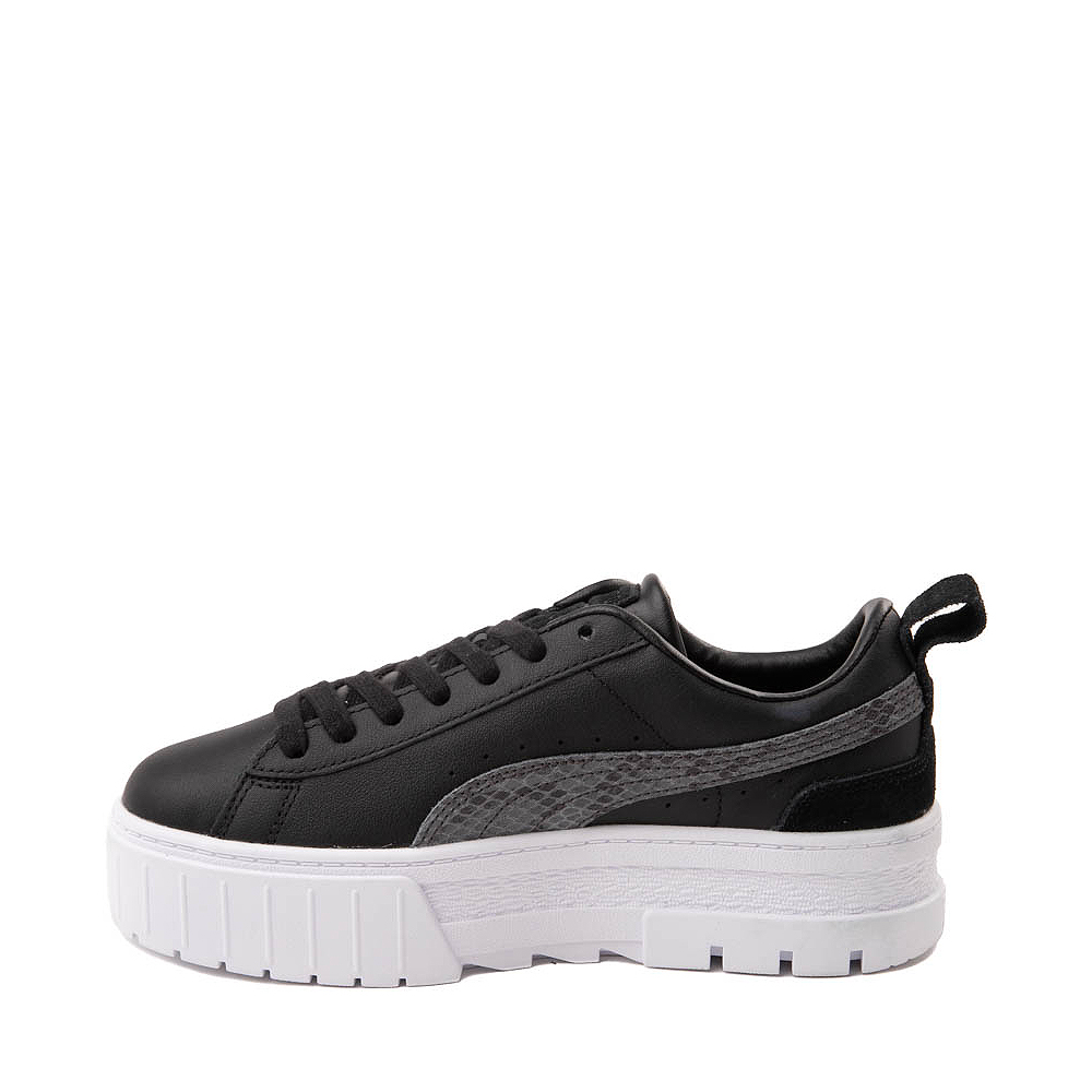 Womens PUMA Mayze Luxury Platform Athletic Shoe - Black / White / Snake ...